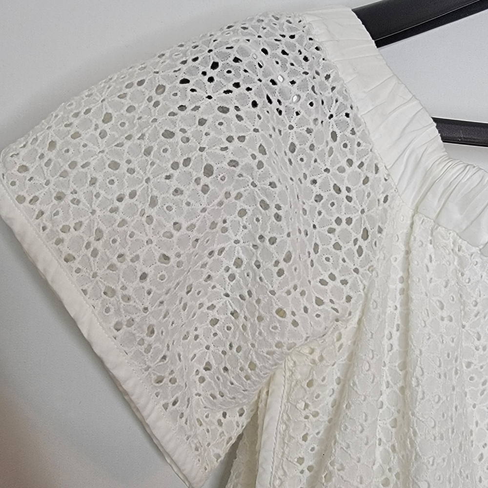 RAG & BONE Eyelet Lace Floral Off Shoulder Dress - Picture 8 of 12